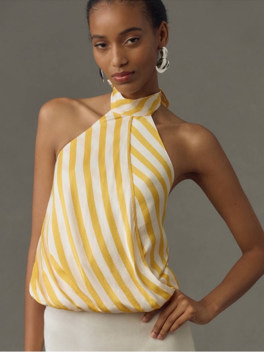 Maeve Silk Halter Top Blouse